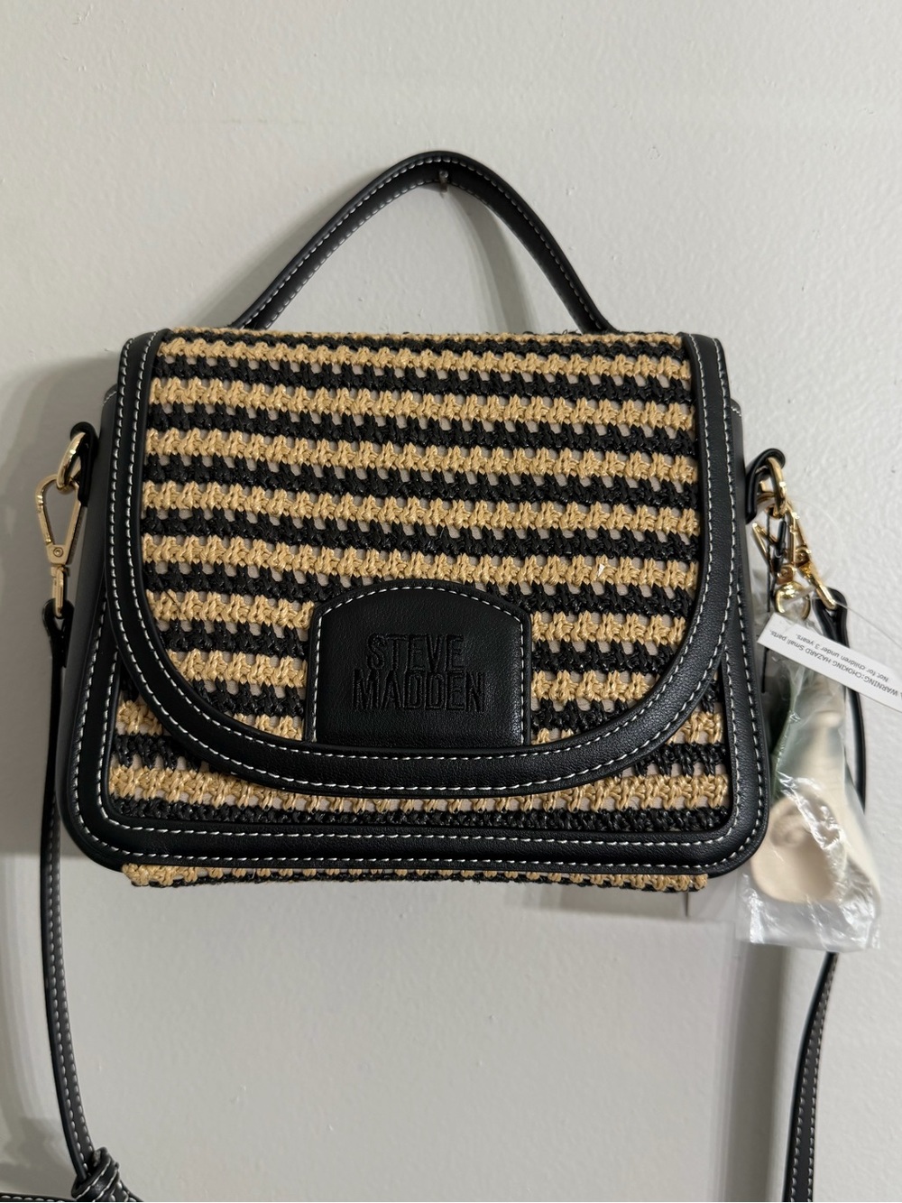 Steve Madden Woven Striped Crossbody Bag
